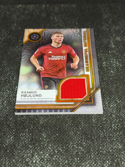 2024-25 Topps Museum Collection UEFA Club Competitions Meaningful Materials Relic Card (150/150 = 1/1) - Rasmus Hojlund