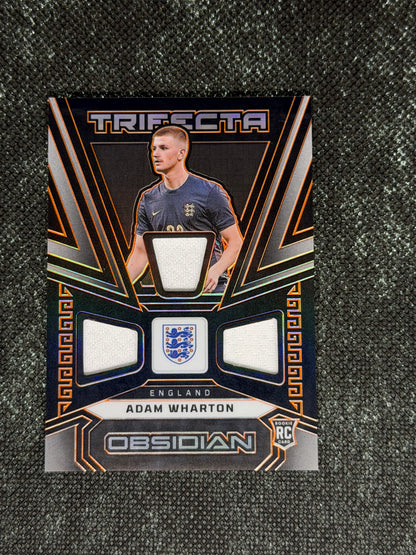 2023-24 Panini Obsidian Soccer Trifecta Material RC 58/99 - Adam Wharton