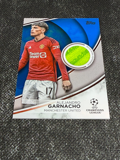 2023-24 Topps UEFA Club Competitions Supestar Relic Card 98/99 - Alejandro Garnacho