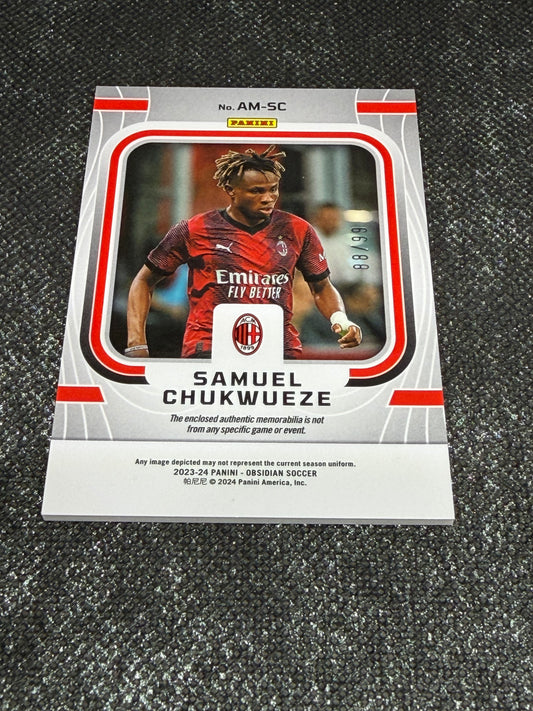 2023-24 Panini Obsidian Soccer Atomic Material 88/99 - Samuel Chukwueze