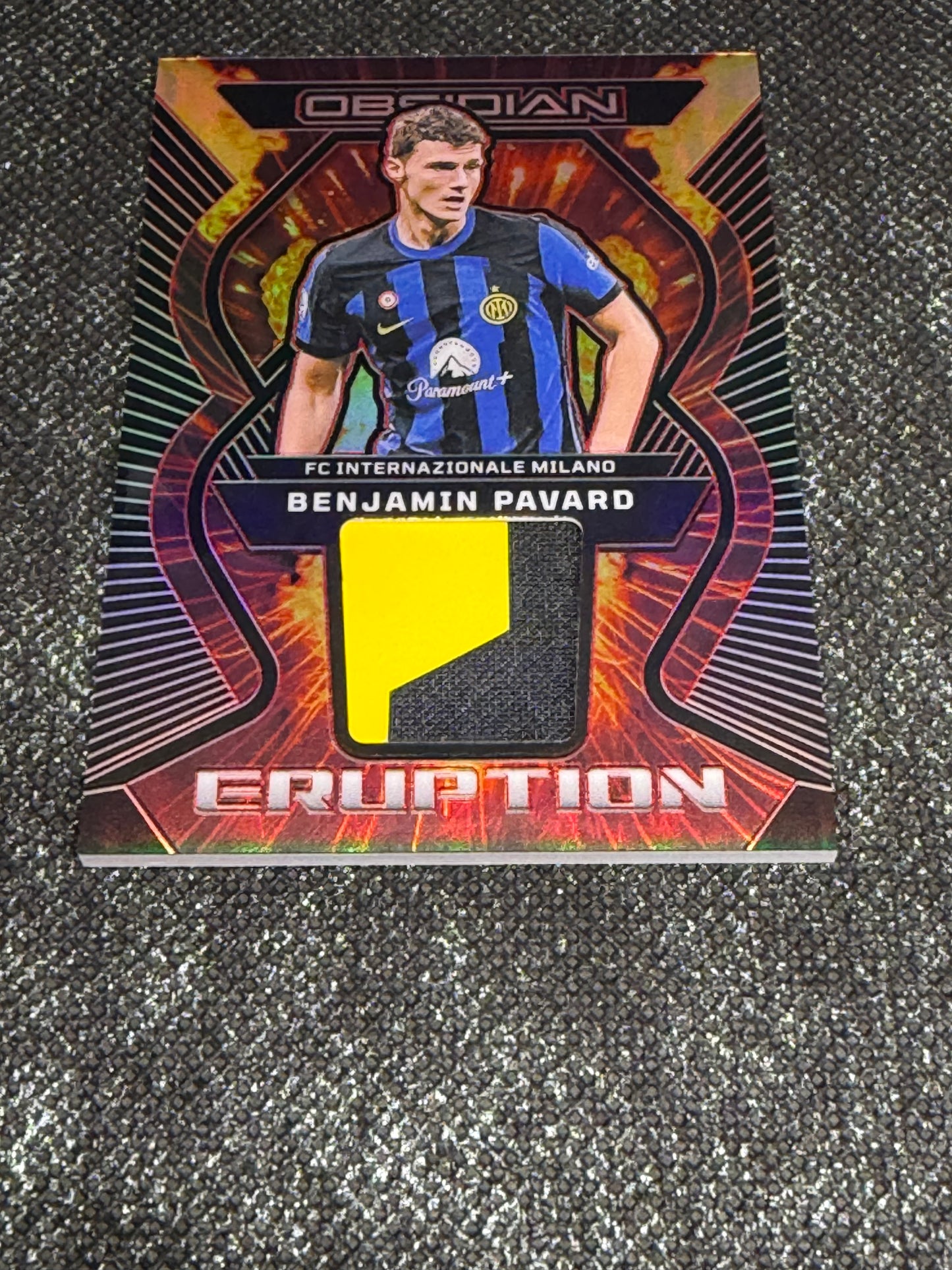 2023-24 Panini Obsidian Soccer Eruption Relic 15/25 - Benjamin Pavard