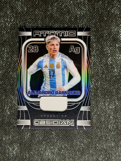 2023-24 Panini Obsidian Soccer Atomic Materials 49/99 - Alejandro Garnacho