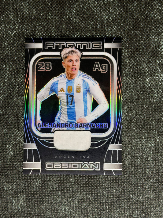 2023-24 Panini Obsidian Soccer Atomic Materials 49/99 - Alejandro Garnacho