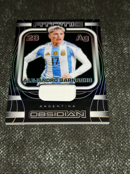 2023-24 Panini Obsidian Soccer Atomic Materials 49/99 - Alejandro Garnacho