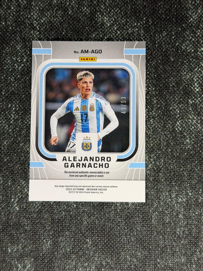 2023-24 Panini Obsidian Soccer Atomic Materials 49/99 - Alejandro Garnacho
