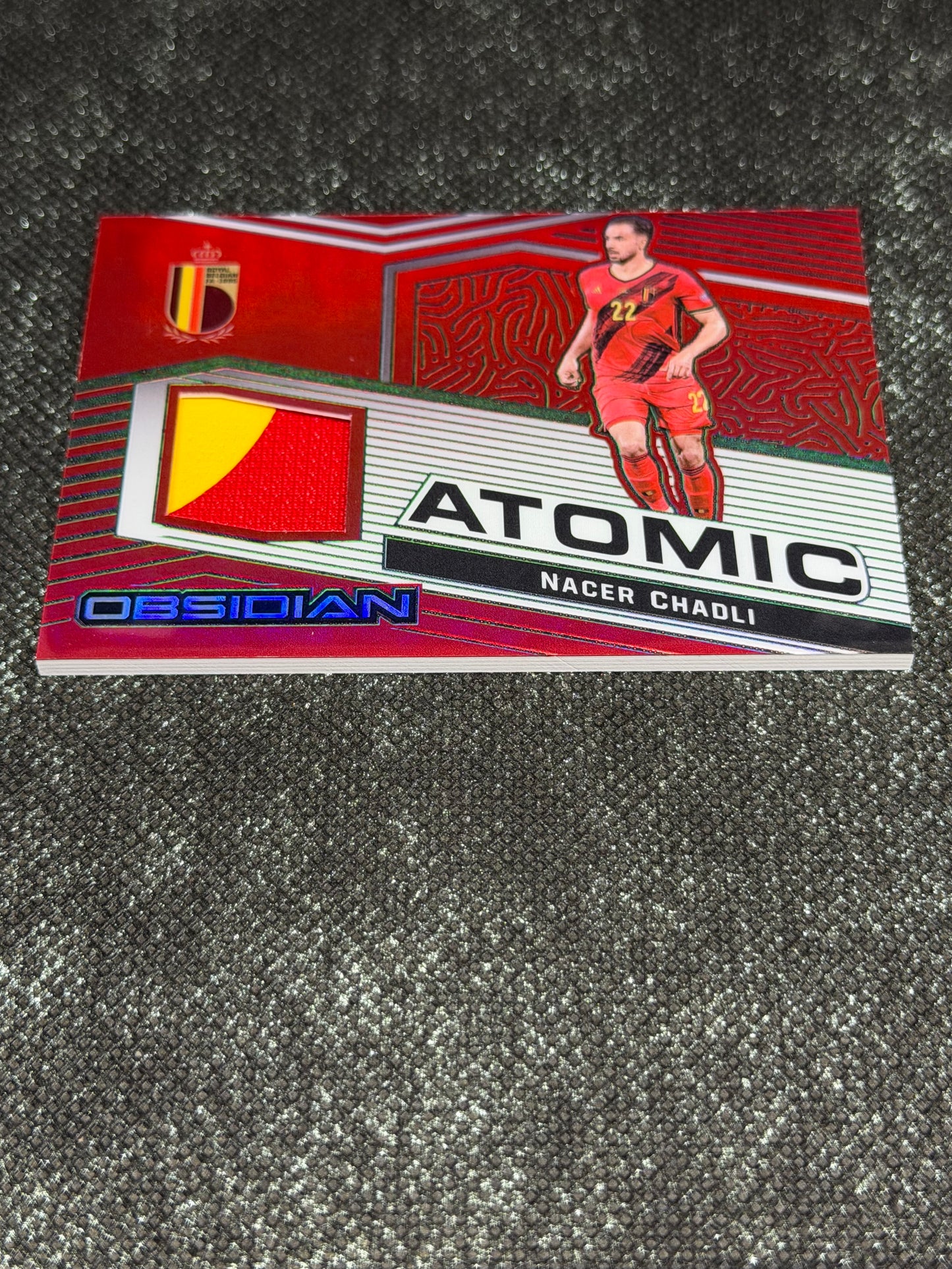 2021-22 Panini Obsidian Soccer Atomic Material 4/8 - Nacer Chadli