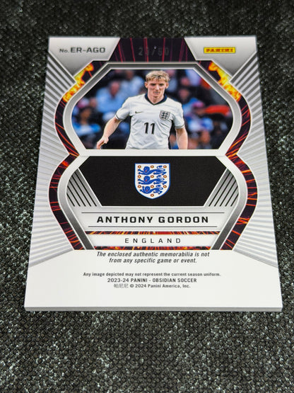 2023-24 Panini Obsidian Soccer Eruption Material 23/50 - Anthony Gordon