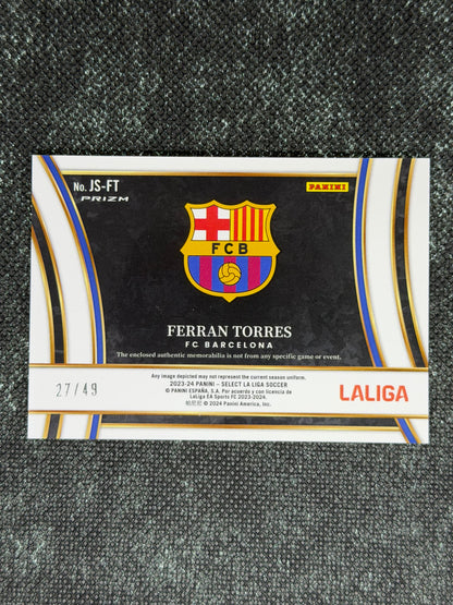 2023-24 Panini Select La Liga Soccer Jersey Swatches 27/49 - Ferran Torres