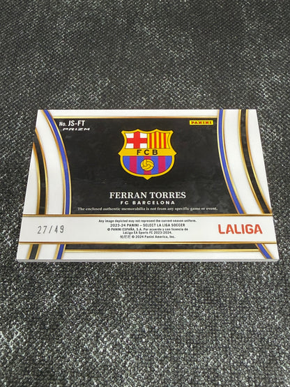 2023-24 Panini Select La Liga Soccer Jersey Swatches 27/49 - Ferran Torres