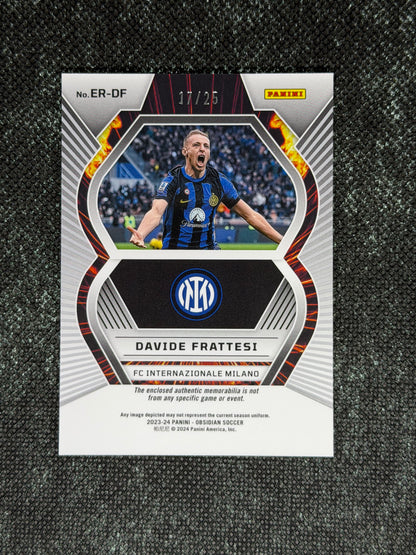 2023-24 Panini Obsidian Soccer Eruption Relic 17/25 - Davide Frattesi