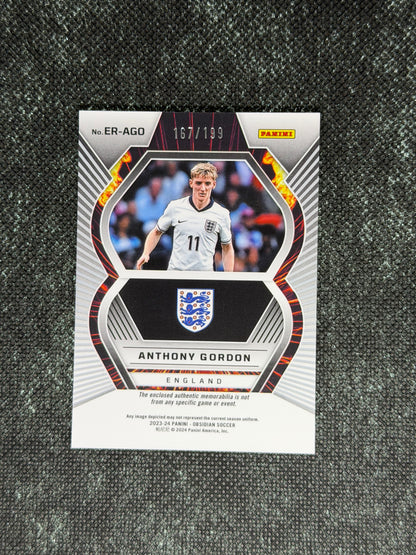 2023-24 Panini Obsidian Soccer Eruption Material 167/199 - Anthony Gordon