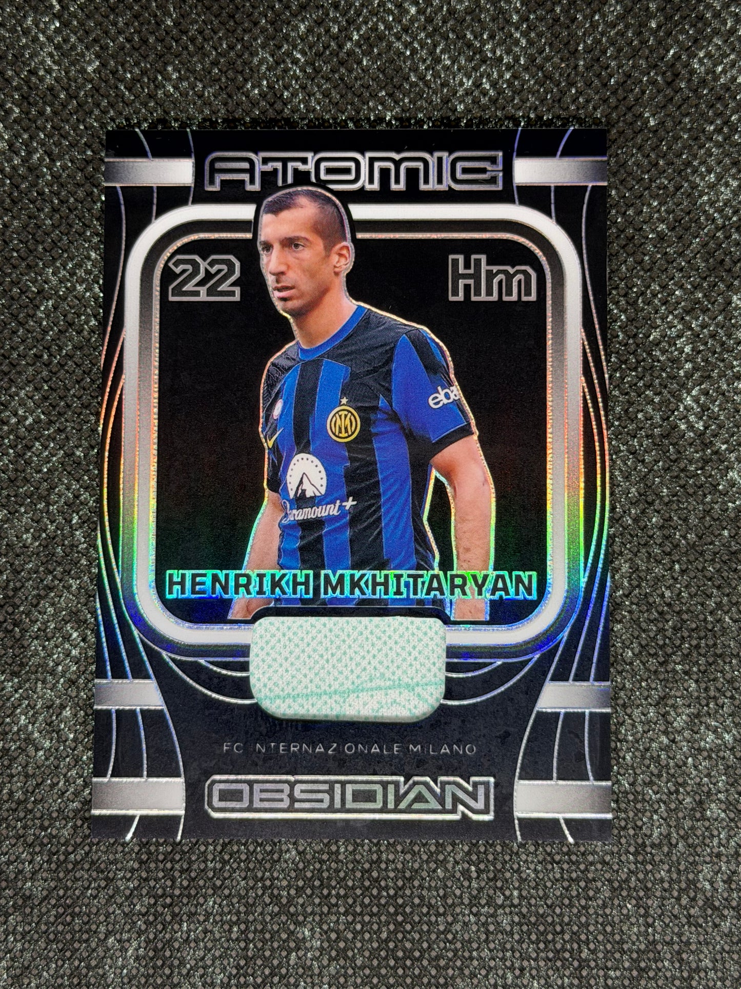 2023-24 Panini Obsidian Soccer Atomic Material Relic 145/199 - Henrikh Mkhitaryan