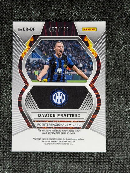 2023-24 Panini Obsidian Soccer Eruption Relic 057/199 - Davide Frattesi