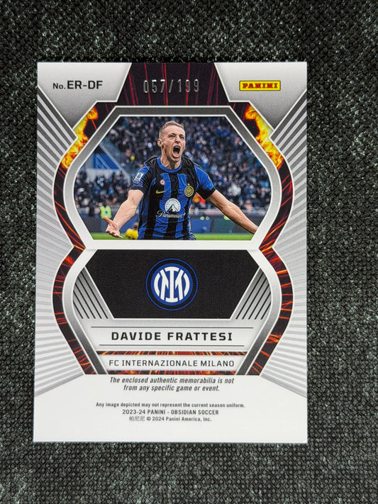2023-24 Panini Obsidian Soccer Eruption Relic 057/199 - Davide Frattesi