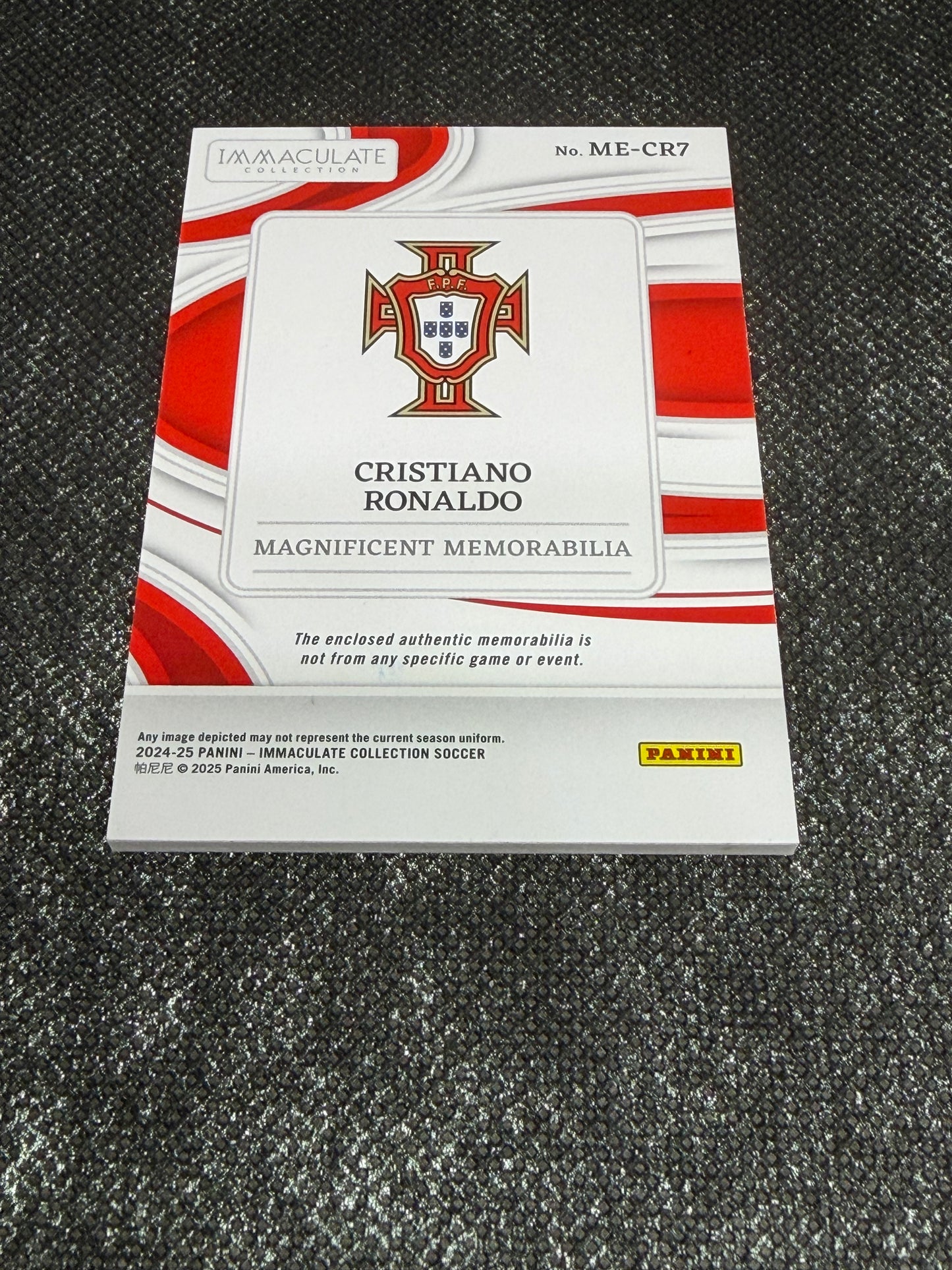 2024-25 Panini Immaculate Collection Soccer Magnificent Memorabilia (10/10 = 1/1) - Cristiano Ronaldo