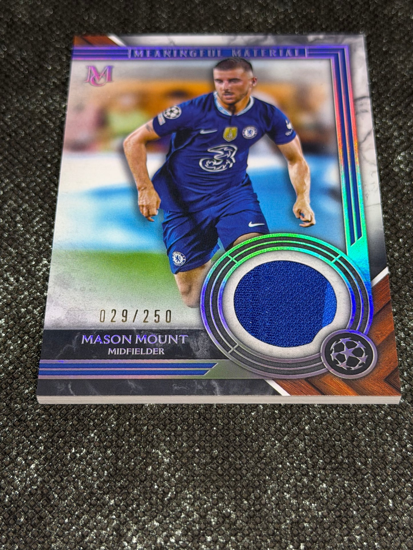 2022-23 Topps UEFA Champions League Museum Collection Meaningful Material Relic Card 029/250 - Mason Mount