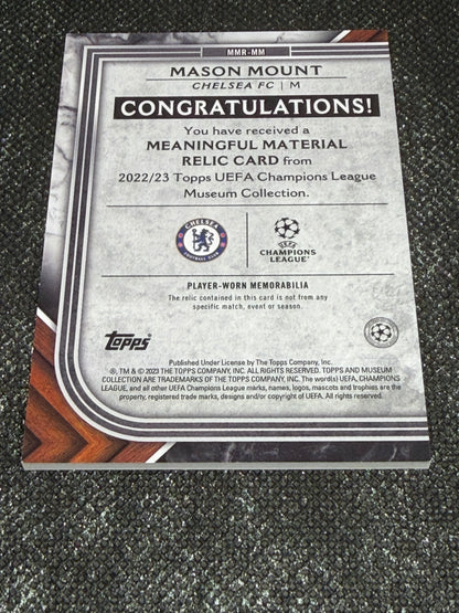 2022-23 Topps UEFA Champions League Museum Collection Meaningful Material Relic Card 029/250 - Mason Mount