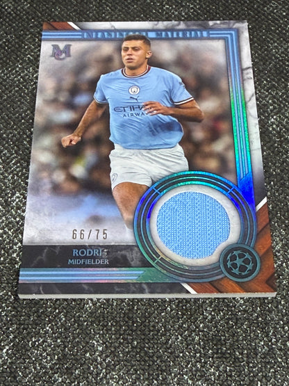 2022-23 Topps UEFA Champions League Museum Collection Meaningful Material Relic Card 66/75 - Rodri