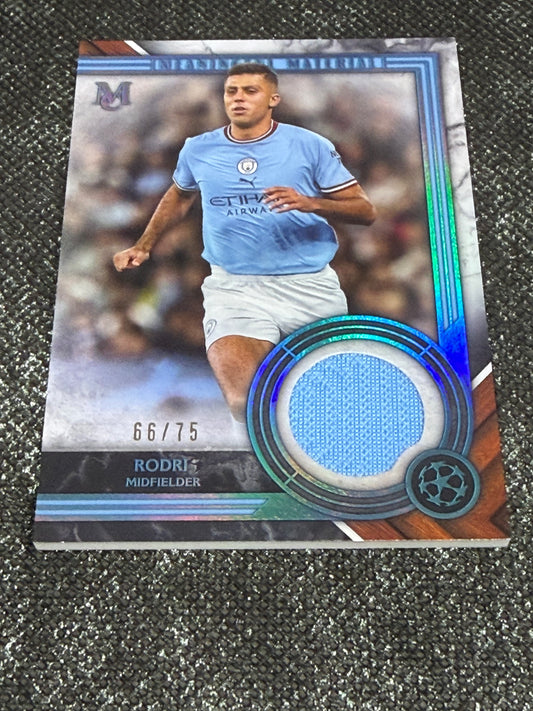 2022-23 Topps UEFA Champions League Museum Collection Meaningful Material Relic Card 66/75 - Rodri