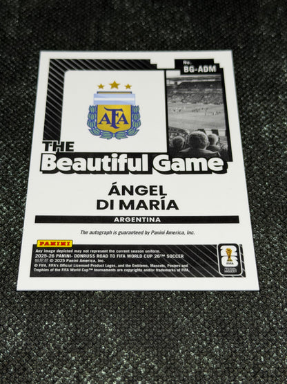 2025-26 Panini Donruss Road To World Cup 26 Soccer The Beautiful Game Autograph - Angel Di Maria