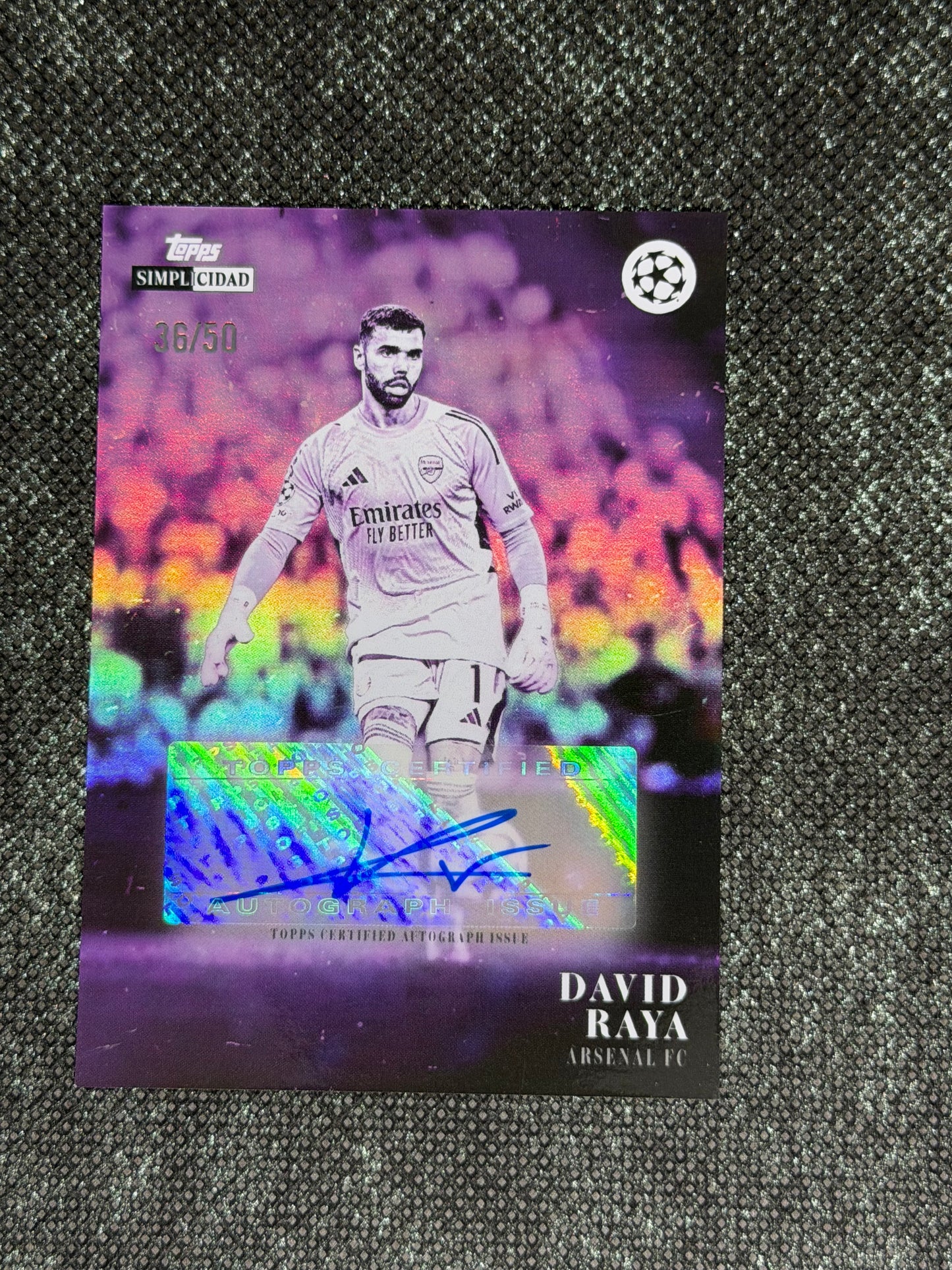 2025-26 Topps Simplicidad UEFA Club Competitions Estrellas Espanolas Autograph Card 36/50 - David Raya