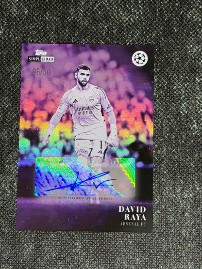 2025-26 Topps Simplicidad UEFA Club Competitions Estrellas Espanolas Autograph Card 36/50 - David Raya