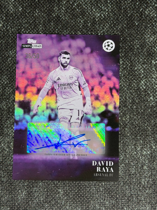 2025-26 Topps Simplicidad UEFA Club Competitions Estrellas Espanolas Autograph Card 36/50 - David Raya