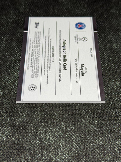 2024-25 Topps Museum Collection UEFA Club Competitions Autograph Relic Card 177/199 (RC) - Seny Mayulu