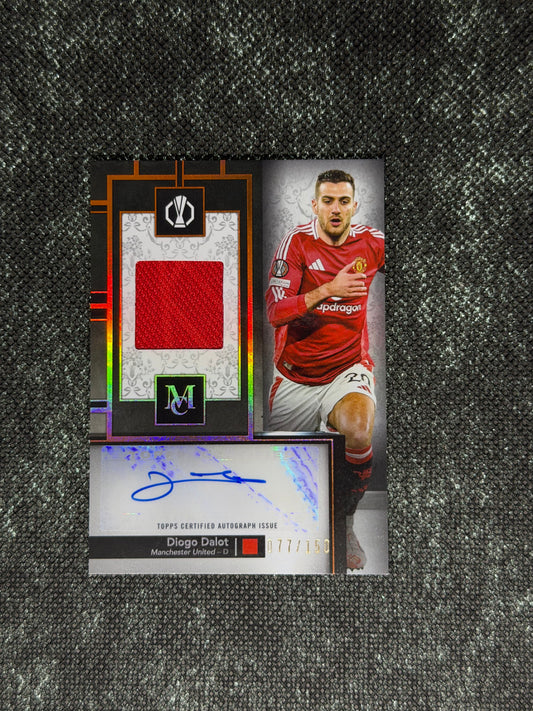 2024-25 Topps Museum Collection UEFA Club Competitions Autograph Relic Card 077/150 - Diego Dalot