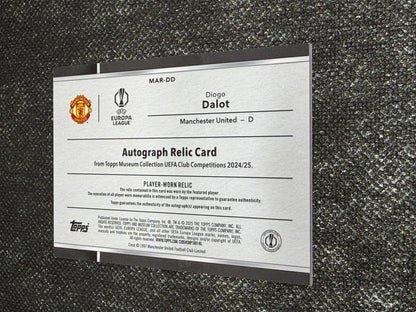 2024-25 Topps Museum Collection UEFA Club Competitions Autograph Relic Card 077/150 - Diego Dalot