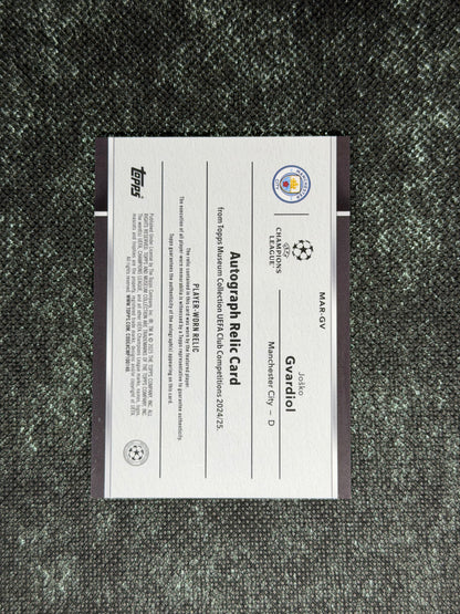 2024-25 Topps Museum Collection UEFA Club Competitions Autograph Relic Card 07/10 - Josko Gvardiol