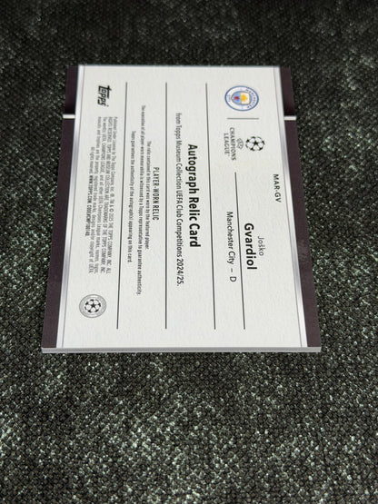 2024-25 Topps Museum Collection UEFA Club Competitions Autograph Relic Card 07/10 - Josko Gvardiol