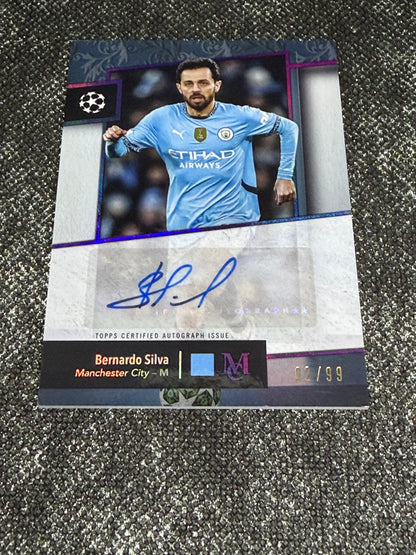 2024-25 Topps Museum Collection UEFA Club Competitions Archival Autograph 02/99 - Bernardo Silva