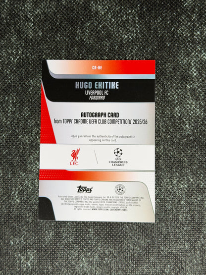 2025-26 Topps Chrome UEFA Club Competitions Purple Autograph Card 26/75 - Hugo Ekitike