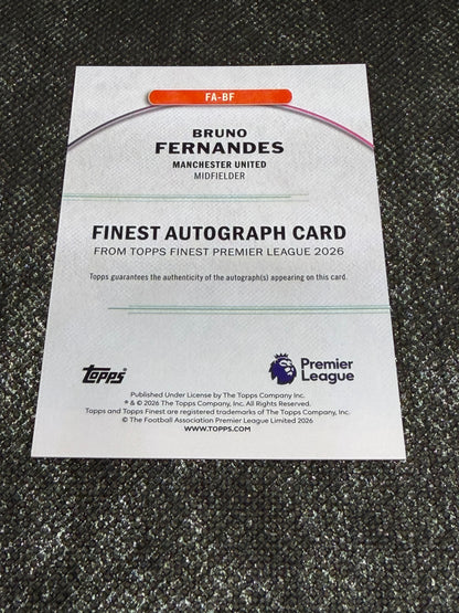 2025-26 Topps Finest Premier League Finest Autograph Card Green 43/75 - Brune Fernandes
