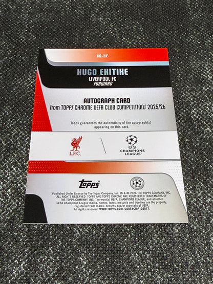 2025-26 Topps Chrome UEFA Club Competitions Autograph Card Green 35/99 - Hugo Ekitike