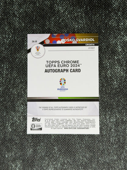 Topps Chrome UEFA Euro 2024 Autograph Card Gold 25/50 - Josko Gvardiol