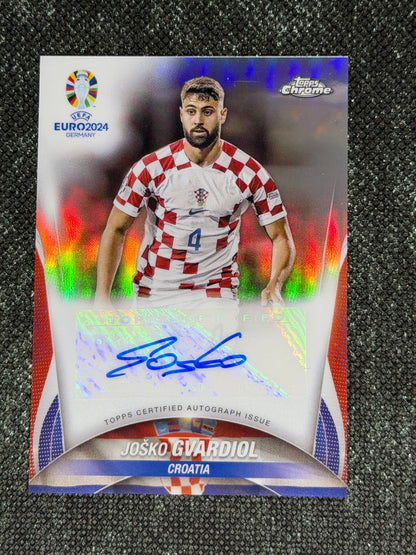 Topps Chrome UEFA Euro 2024 Autograph Card - Josko Gvardiol
