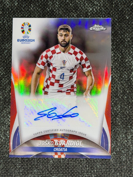 Topps Chrome UEFA Euro 2024 Autograph Card - Josko Gvardiol