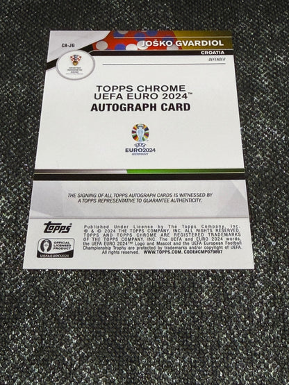 Topps Chrome UEFA Euro 2024 Autograph Card - Josko Gvardiol