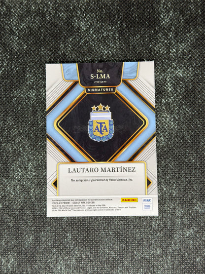 2022-23 Panini Select FIFA Soccer Signatures Base - Lautaro Martinez