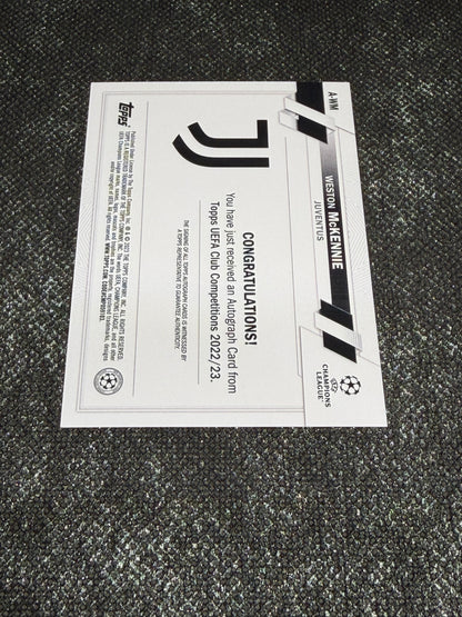 2022-23 Topps UEFA Club Competitions Autograph Card - Westone McKennie