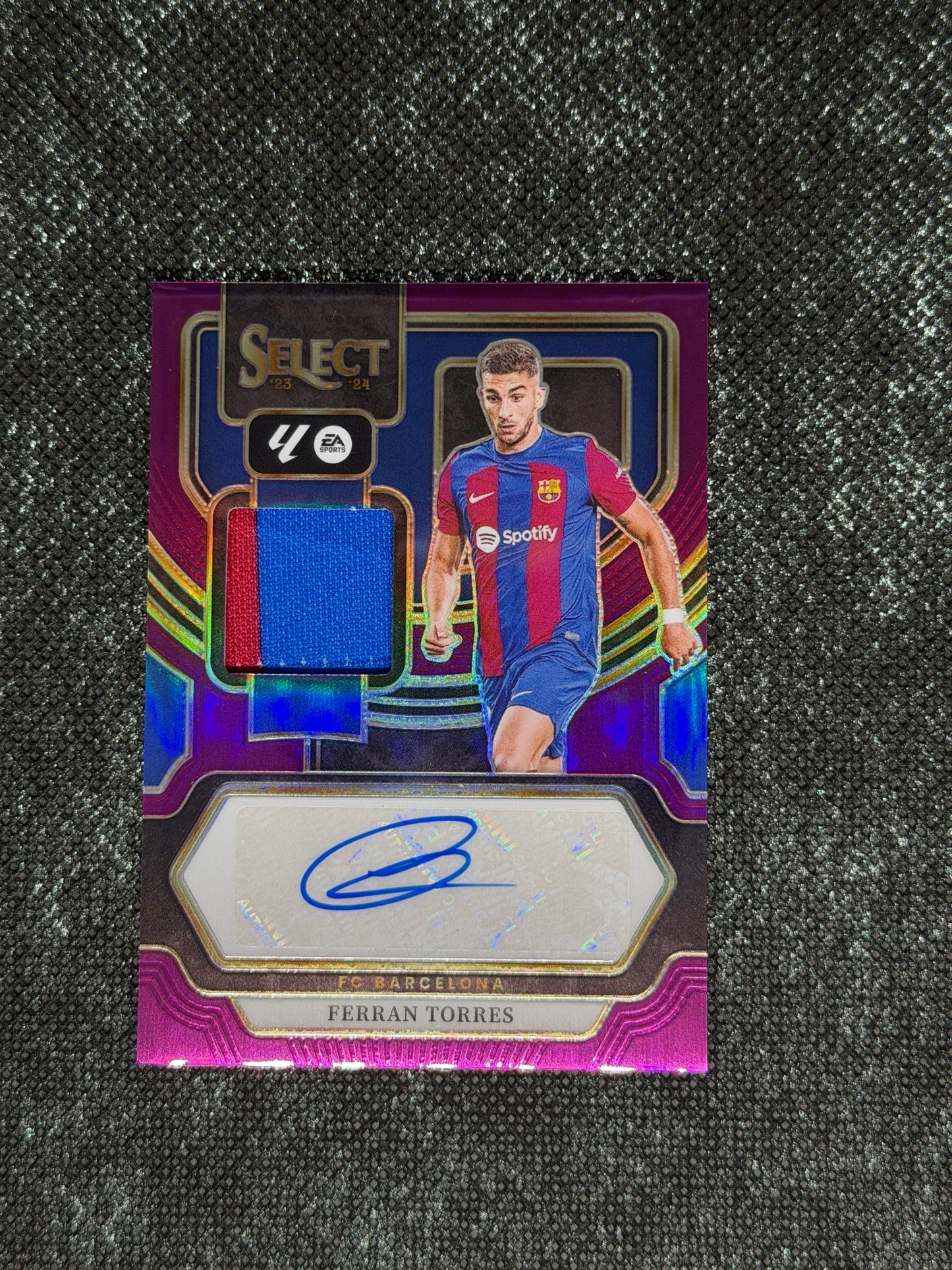 2023-24 Panini Select La Liga Soccer Autographed Memorabilia Purple 03/49 - Ferran Torres