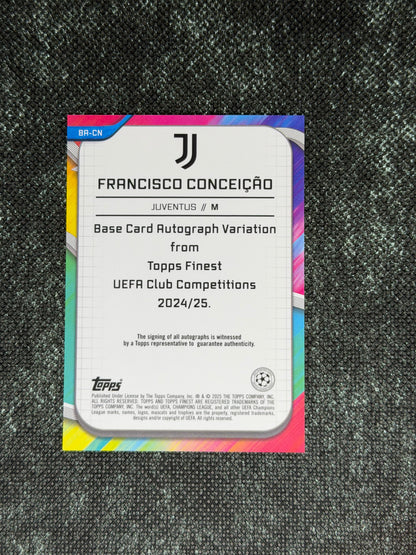 2024-25 Topps Finest UEFA Club Competitions Gold Autograph 20/50 - Francisco Conceicao