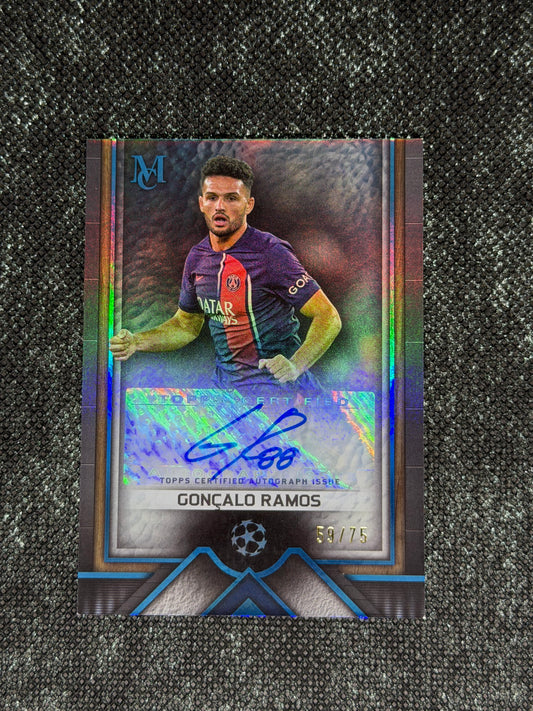 2023-24 Topps Museum Collection UEFA Champions League Archival Autograph Card 59/75 - Goncalo Ramos