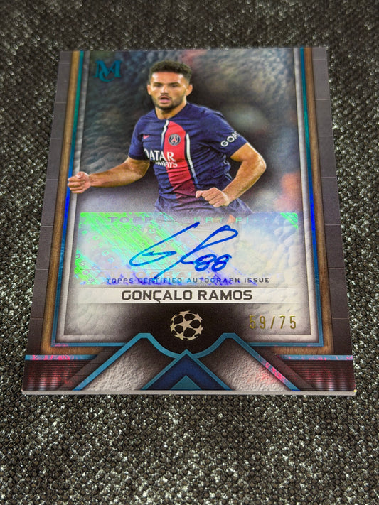 2023-24 Topps Museum Collection UEFA Champions League Archival Autograph Card 59/75 - Goncalo Ramos