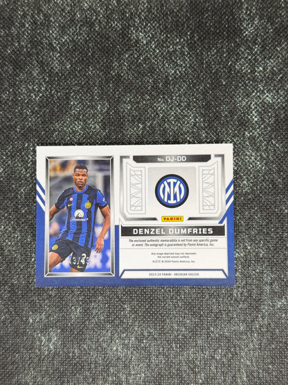 2023-24 Panini Obsidian Soccer Jersey Ink Autograph 43/99 - Denzel Dumfries