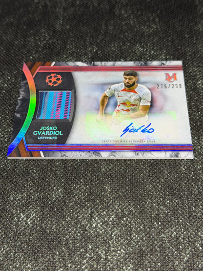 2022-23 Topps UEFA Champions League Museum Collection Museum Autograph Relic Card 276/299 - Josko Gvardiol