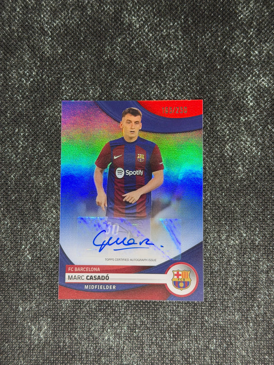 2023-24 Topps FC Barcelona Team Set Base Card Autograph 165/250 - Marc Casado