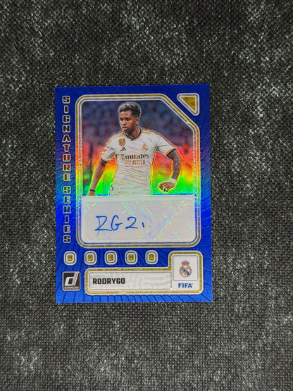 2023-24 Panini Donruss Soccer Signature Series Blue 42/99 - Rodrygo